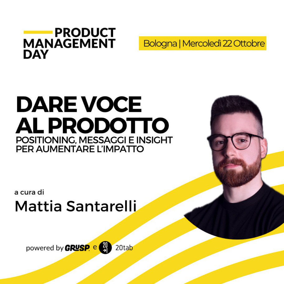 Locandina del workshop al Product Management Day ’25